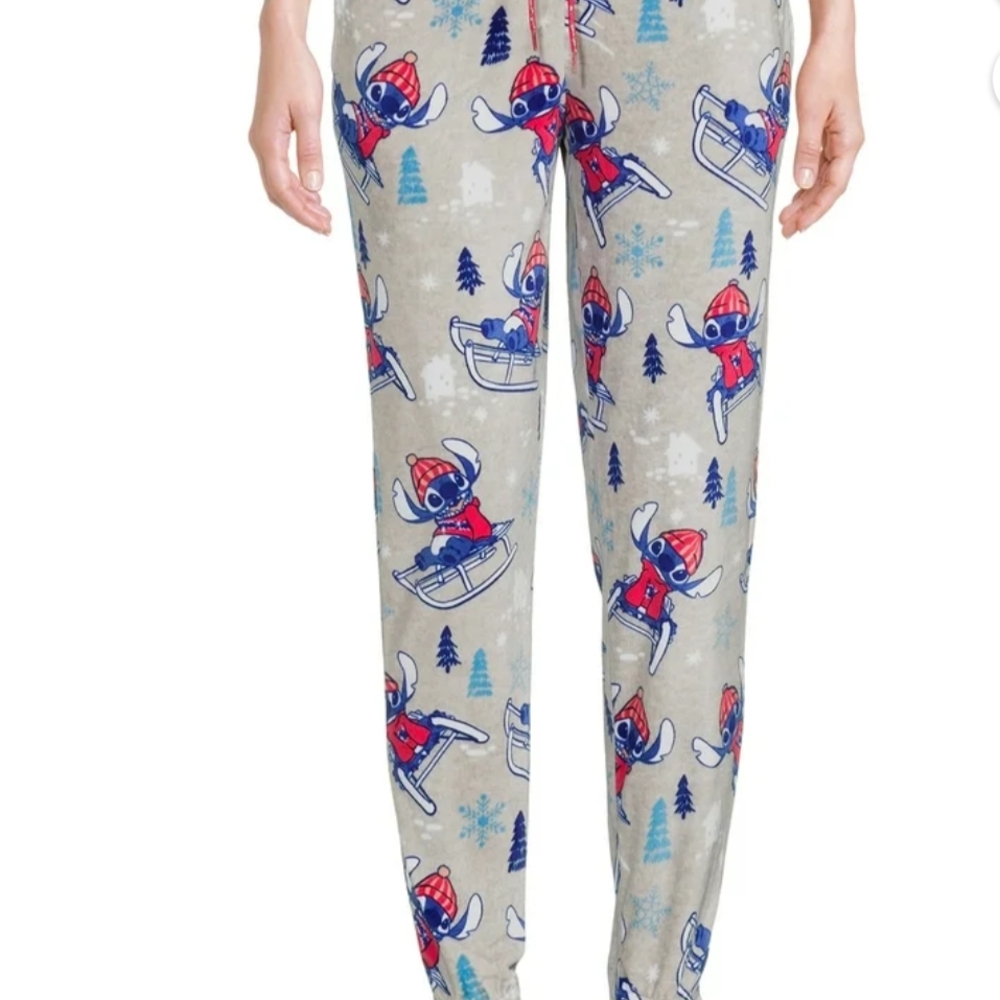 Disney Lilo & Stitch Pajama Pants with Festive Print